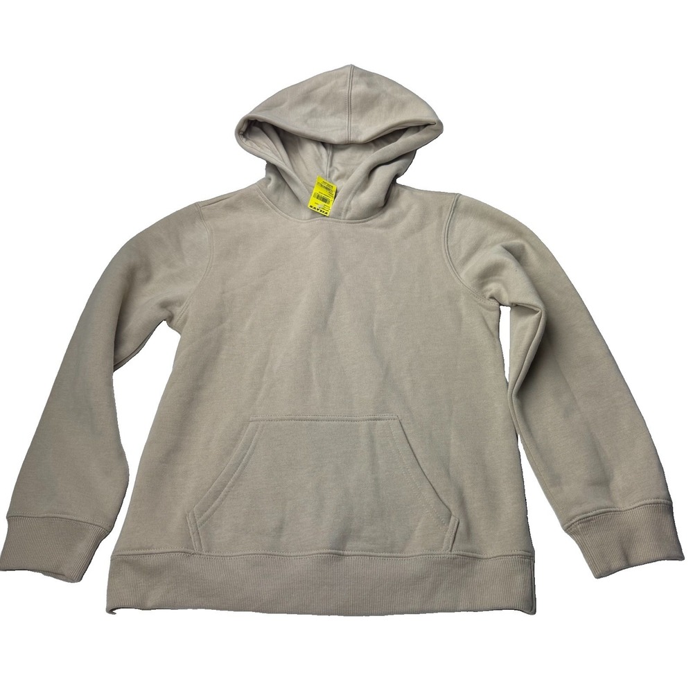 RSQ Pullover Hoodie Kids Size Large Khaki Tan Fleece Sweatshirt NWT